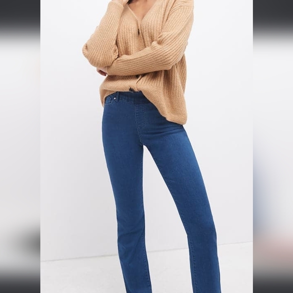 Rekucci Secret Figure Pull-on Straight Leg Jeans with 5 real pockets Sz 16P
